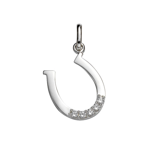 925 silver horseshoe with zirconia