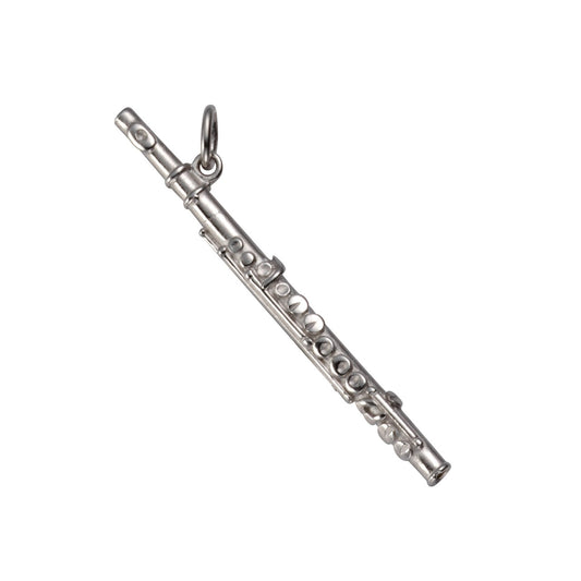 925 silver rhodium-plated motif flute