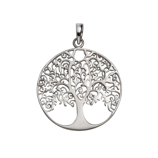 Pendant 925 sterling silver rhodium-plated tree of life