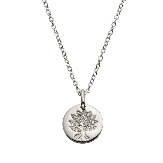 925 sterling silver rhodium plated tree of life