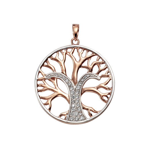 Silver 925 two-tone tree of life