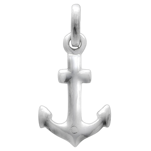 925 silver rhodium plated anchor