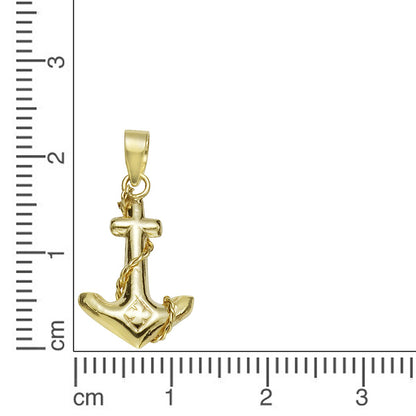 Anchor pendant 333/- yellow gold 2.3cm shiny