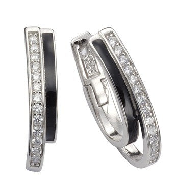 925/- Sterling Silver Zirconia Lacquer