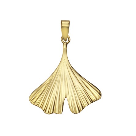 Pendant Ginkgo 333/- yellow gold 2.7cm