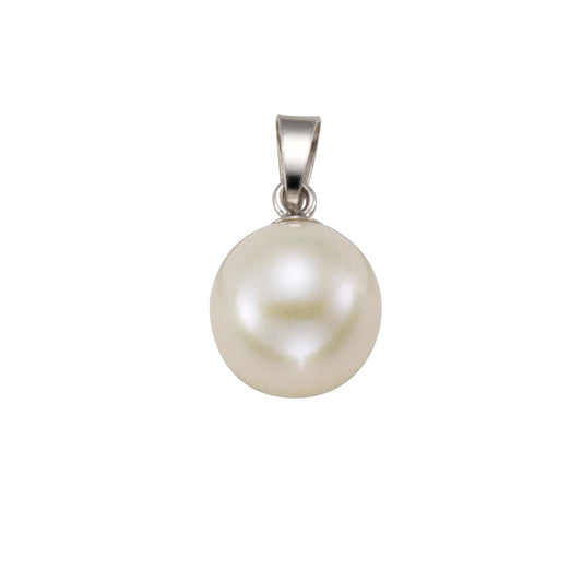 925 silver rhodium-plated freshwater cultured pearl white