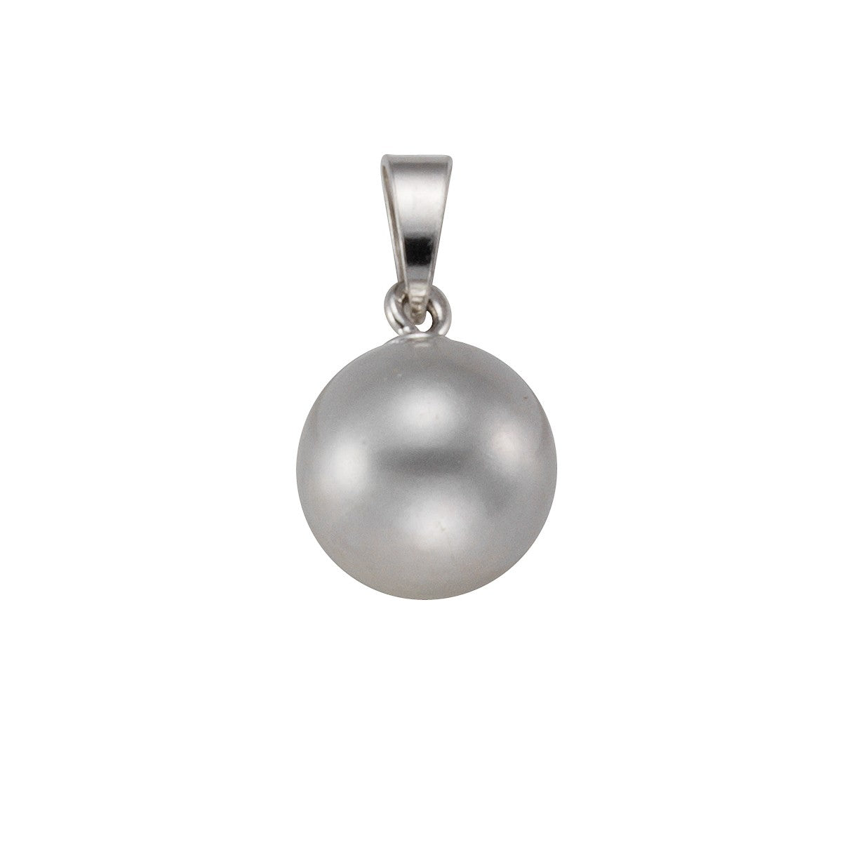 925 silver rhodium-plated freshwater cultured pearl gray