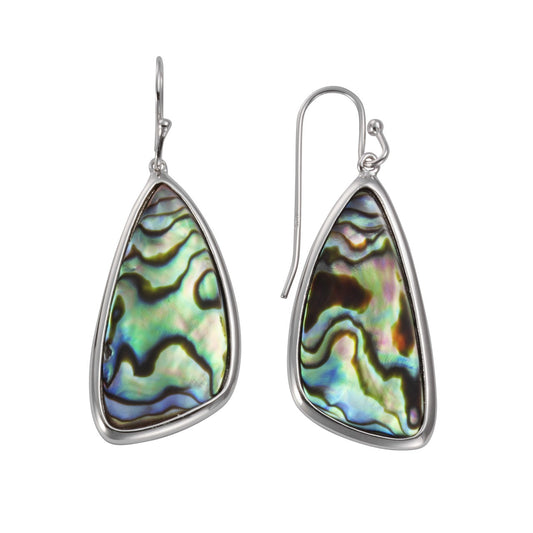 925 silver rhodium plated abalone