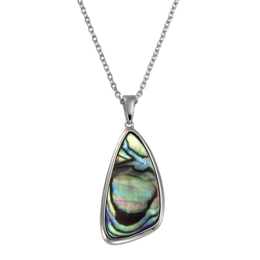 925 silver rhodium plated abalone