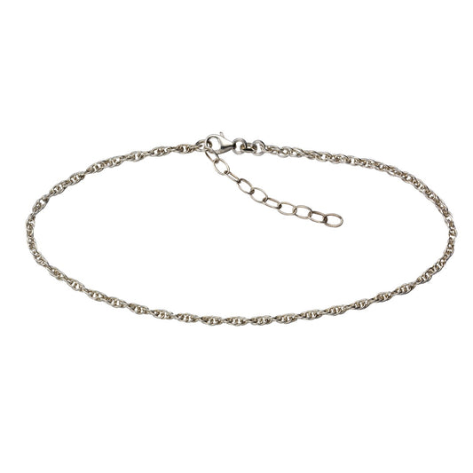 925 silver rhodium plated anchor chain