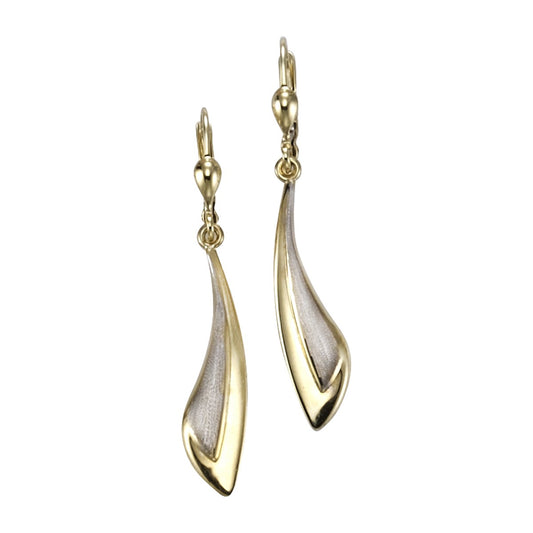 Earrings 333 gold two-tone