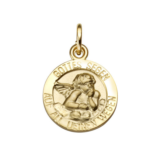 Angel pendant made of 333 yellow gold