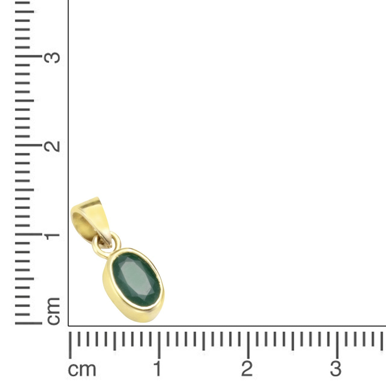 Pendant 375/- yellow gold with emerald