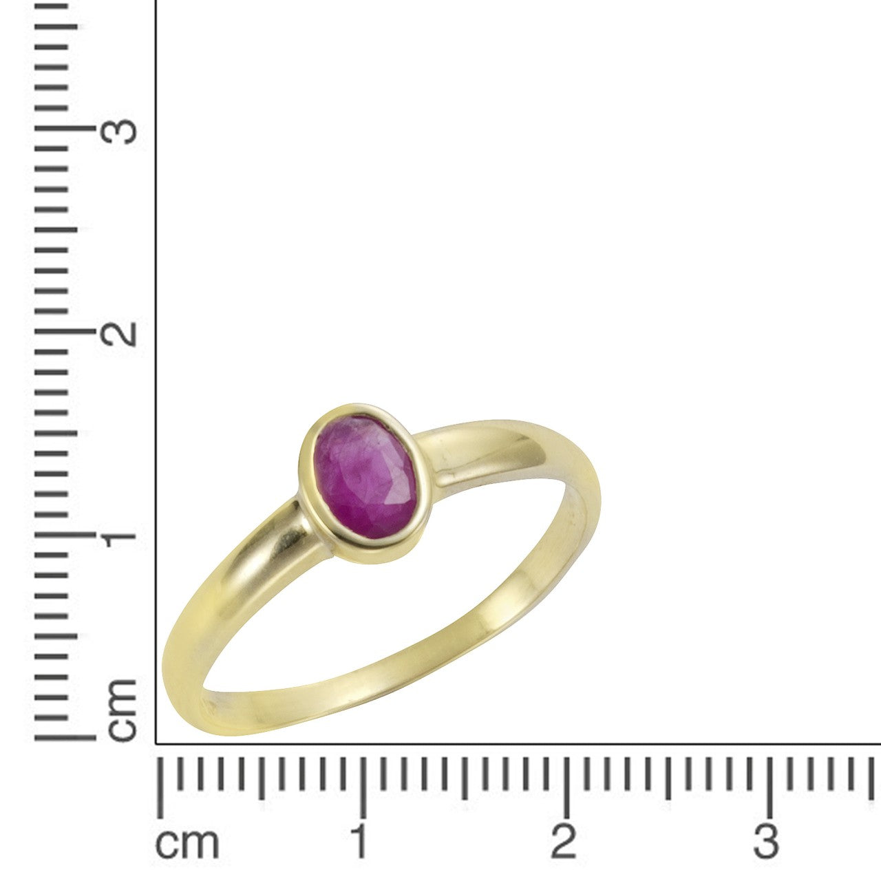 Ring 375/- Gelbgold mit Rubin