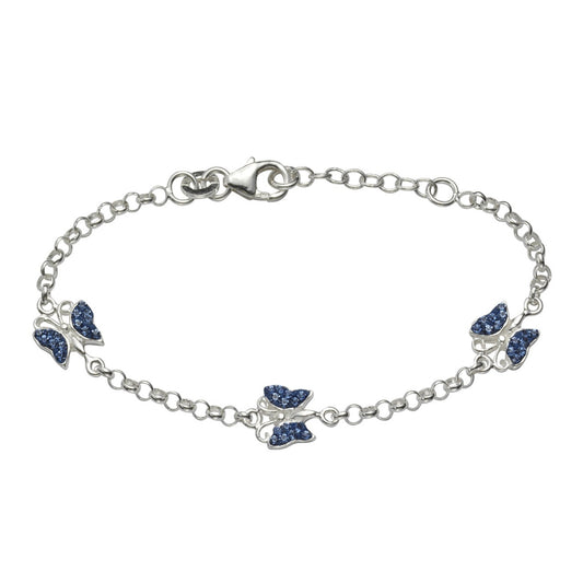 Armband 925/- Sterling Silber Schmetterling