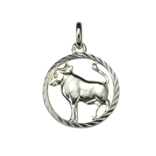 925/- Sterling Silver Zodiac Sign Taurus