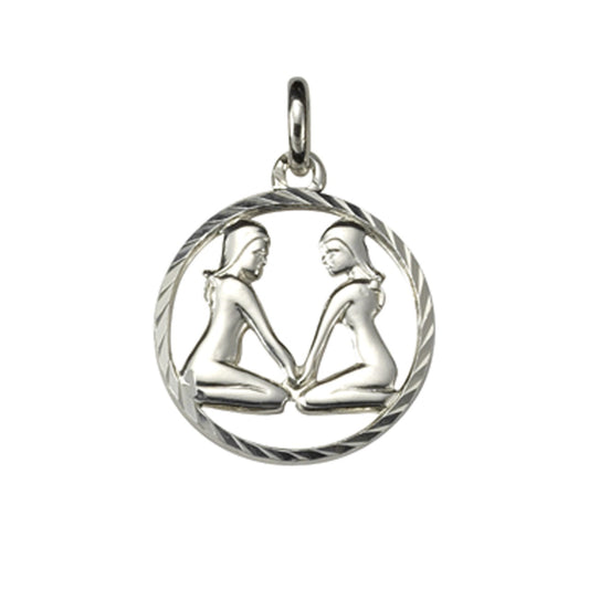 925/- Sterling Silver Zodiac Sign Gemini