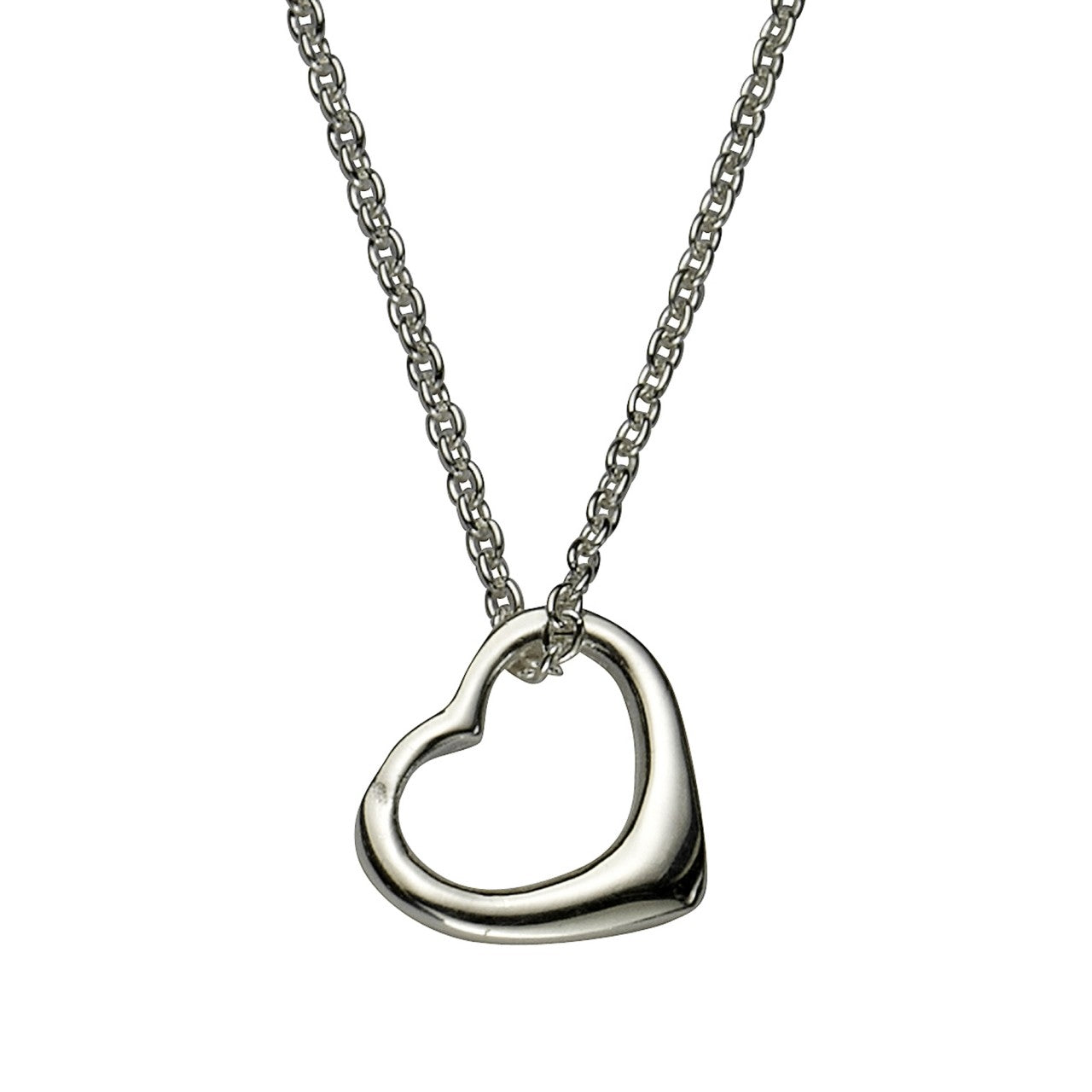 925 silver heart rhodium plated