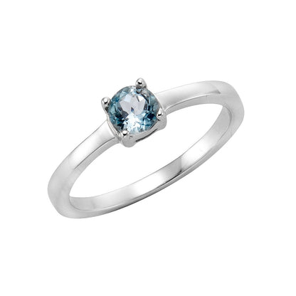 Ring 925/- Sterling Silber rhodiniert Blautopas beh.