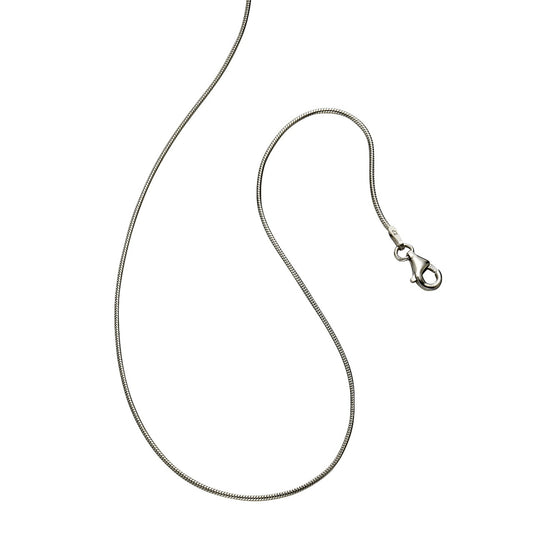 Collier Schlangenkette 925/- Sterling Silber rhodiniert 42 + 5 cm