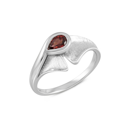 925/sterling silver rhodium plated garnet