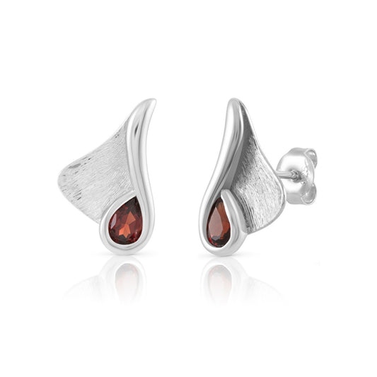 925/sterling silver rhodium plated garnet