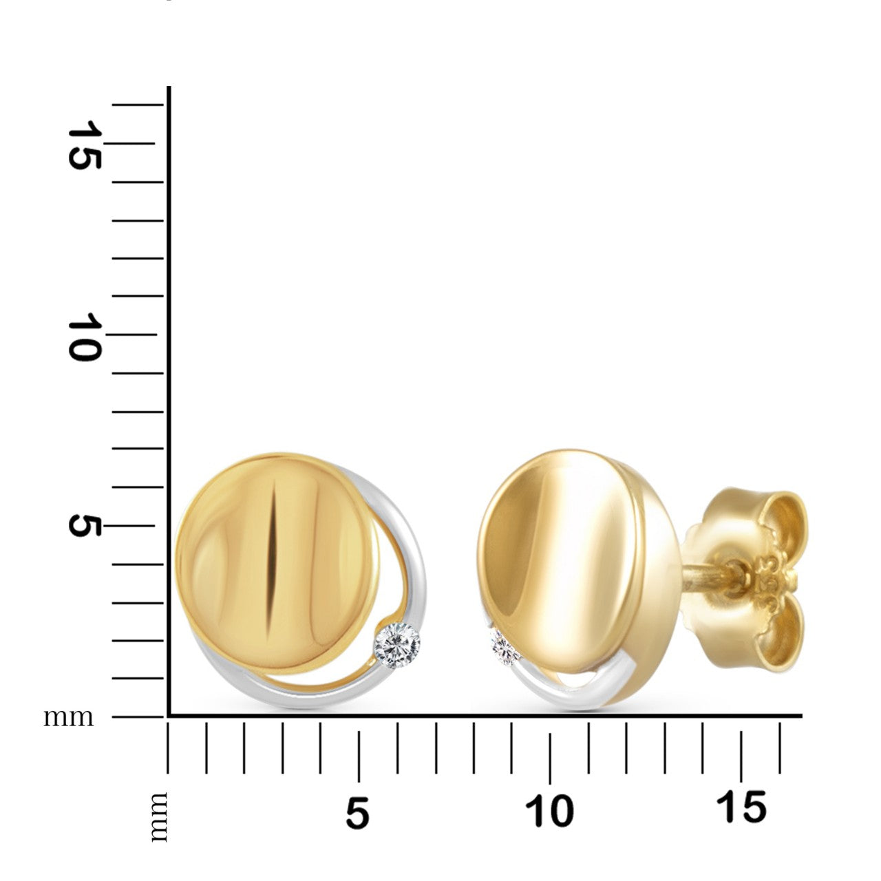 Ohrstecker 333/- Gelbgold Zirkonia