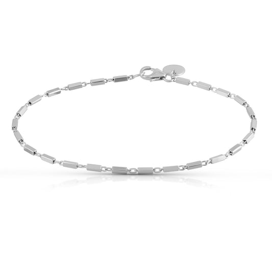 Armband 925/- Sterling Silber rhodiniert 19cm