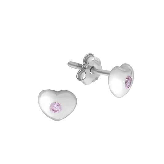 925/- Sterling Silver Heart Cubic Zirconia