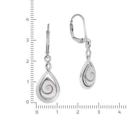 925 silver rhodium plated with white shell