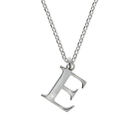 925/- Sterling Silver Diamond 0.008ct. Letter E