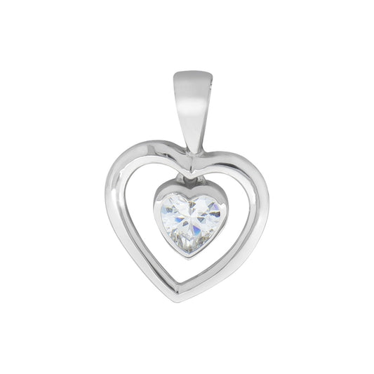 925 silver rhodium plated with zirconia