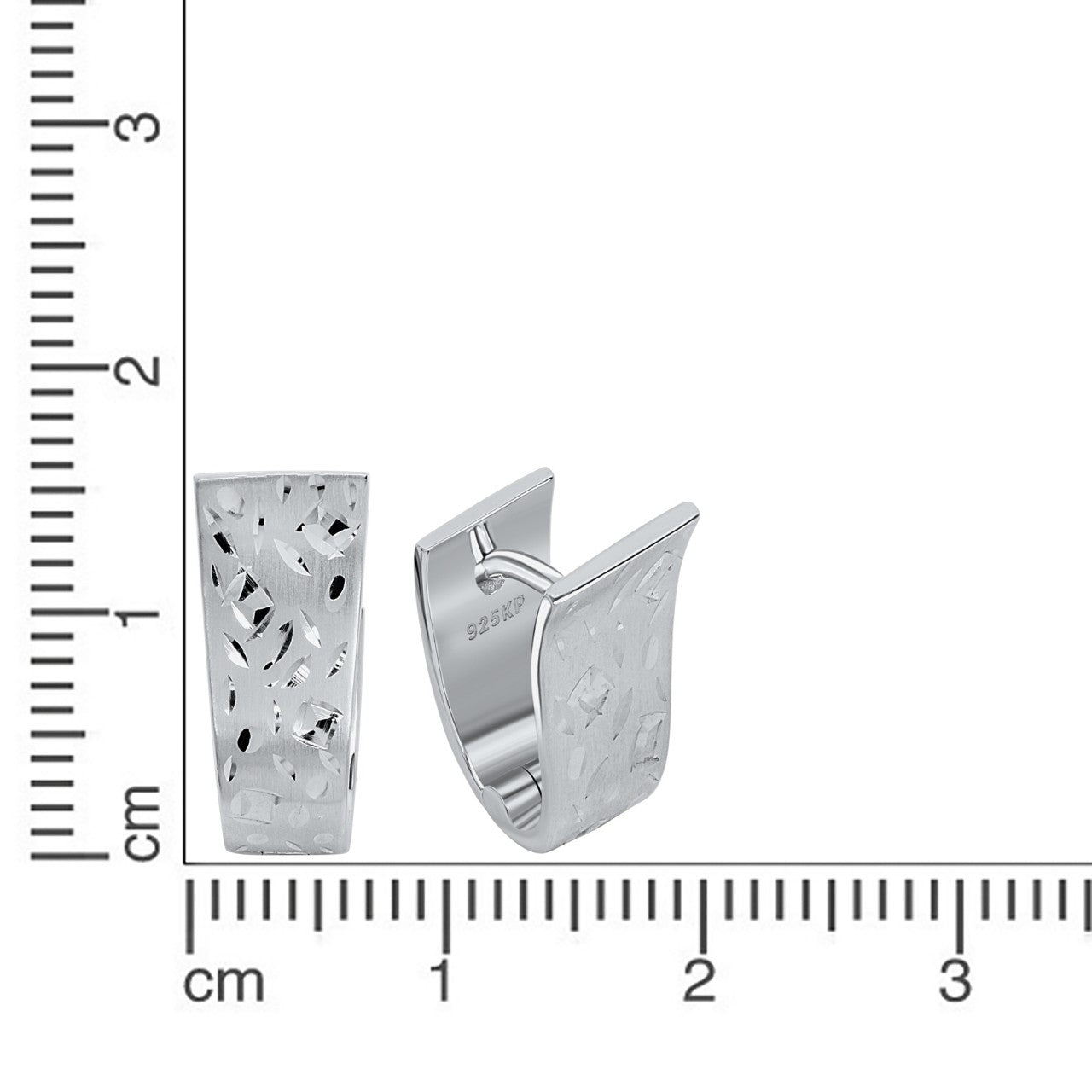 Ohrringe 925 Silber rhodiniert + diamantiert