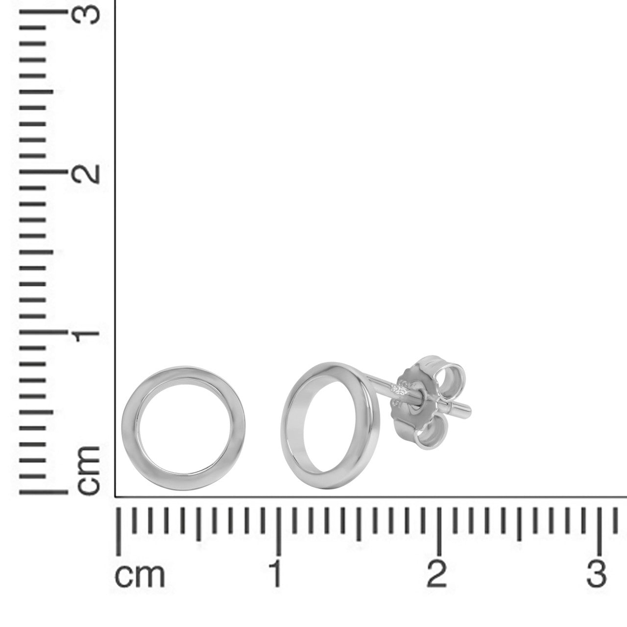 Ohrringe 925 Silber rhodiniert rund