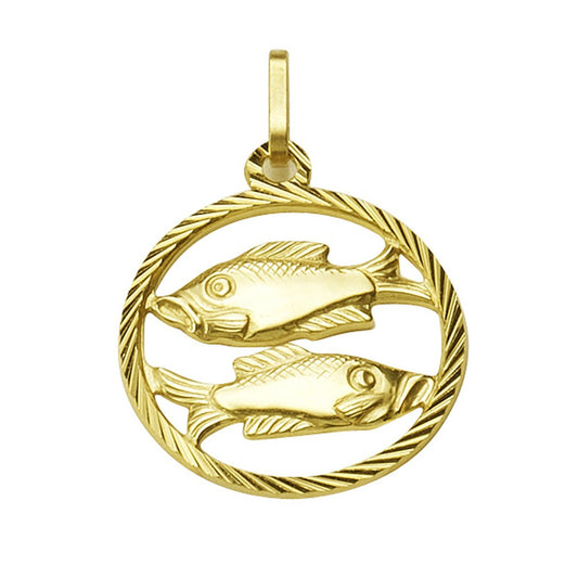 Anhänger 333/- Gelbgold Sternzeichen Fische - LUMINOSO JEWELRY