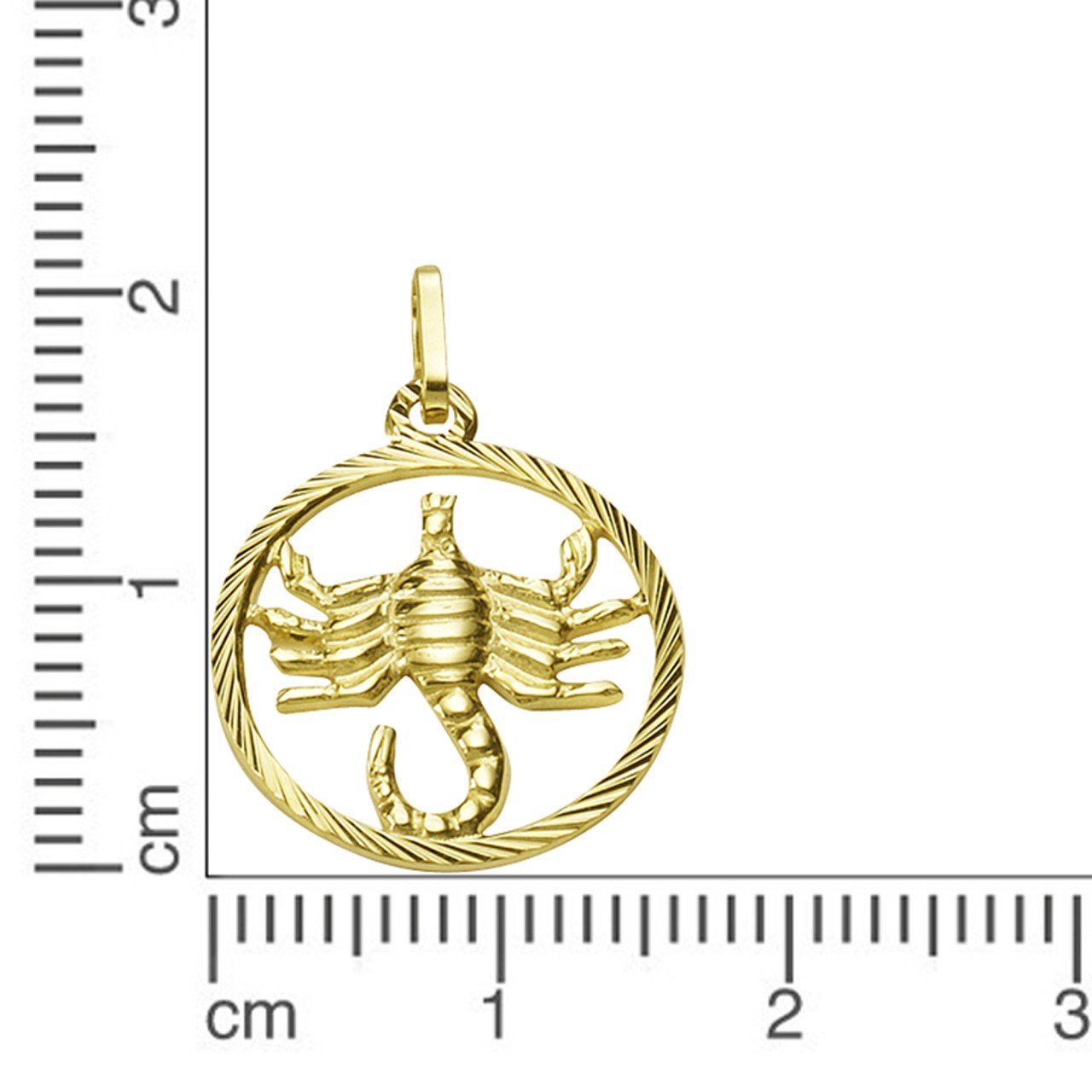 Anhänger 333/- Gelbgold Sternzeichen Skorpion - LUMINOSO JEWELRY