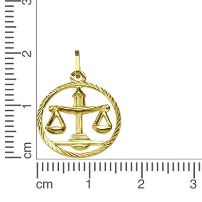 Anhänger 333/- Gelbgold Sternzeichen Waage - LUMINOSO JEWELRY