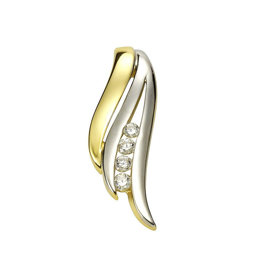 Anhänger 333/- Gold 2,5cm Zirkonia - LUMINOSO JEWELRY